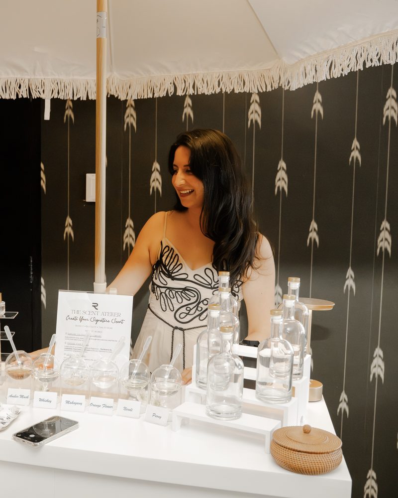 Hosting the fragrance bar at an event